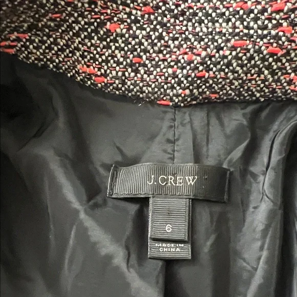 J.Crew Moto Cropped Wool Blend Textured Blazer Jacket Size 6 - Picture 3 of 4